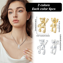 12Pcs 2 Colors Brass Pendants&nbsp;KK-ME0001-36