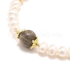 Natural Labradorite Beaded Bracelets&nbsp;BJEW-D447-17G