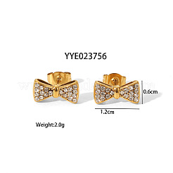 Elegant 304 Stainless Steel Bowknot Stud Earrings&nbsp;HU4691