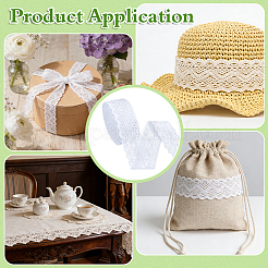 Cotton Lace Ribbon&nbsp;SRIB-WH0011-489A