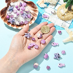 40Pcs 8 Styles Handmade Porcelain Beads&nbsp;PORC-YW0001-80