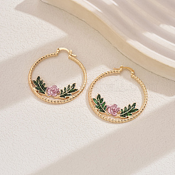 201 Stainless Steel Geometric Retro Casual Hoop Earrings&nbsp;ER1344-2