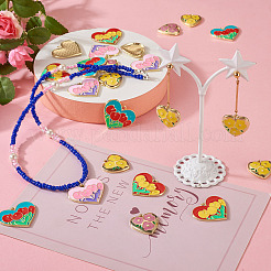 20Pcs 5 Style Zinc Alloy Enamel Pendants&nbsp;ENAM-TA0001-45