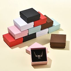 12Pcs 6 Colors Square Cardboard Necklace Boxes&nbsp;CBOX-FS0001-11