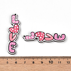 Printed Wood Pendants&nbsp;WOOD-T032-04I