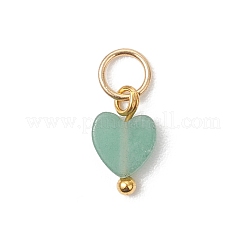 Natural Mixed Gemstone Heart Charms&nbsp;PALLOY-JF04905-01