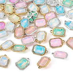 40Pcs 2 Colors UV Plating Alloy with Mixed Color Glass Rhinestone Pendants&nbsp;FIND-PJ0001-37