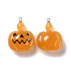Halloween Pumpkin Transparent Resin Pendants&nbsp;LS-RESI-B010-03A