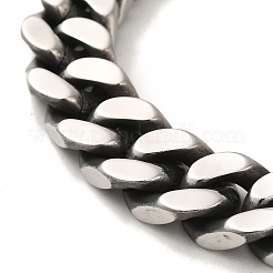 304 Stainless Steel Cuban Link Chain Bracelets for Women Men&nbsp;BJEW-Q341-15B-AS