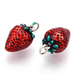925 Sterling silver Enamel Fruit Pendants&nbsp;STER-T007-52