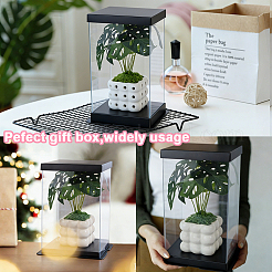 4 Sets Clear Plastic Packing Boxes with Paper Top and Bottom&nbsp;CON-GO0001-28B