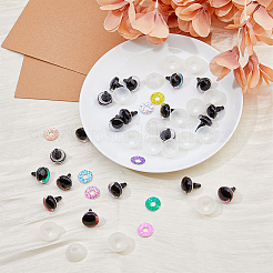 40 Sets 10 Colors Plastic Doll Craft Eyes&nbsp;DIY-FH0006-70