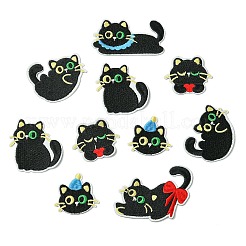 12Pcs 6 Styles Cat Shapes Computerized Embroidery Cloth Iron On/Sew On Patches&nbsp;PATC-CJ0001-06