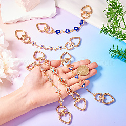 5Pcs 5 Styles Evil Eye Alloy Link Chains Bag Extender Chains&nbsp;AJEW-TAC00036