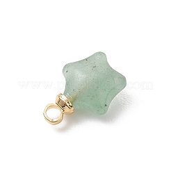 Natural Rhodonite & Lepidolite & Larvikite & Tiger Eye & Lapis Lazuli & Rose Quartz & Green Aventurine Star Charms&nbsp;X-PALLOY-JF04845