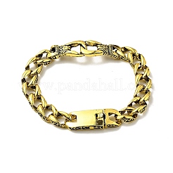 Men's Alloy Interlocking Knot Link Bracelet with Curb Chains&nbsp;LS-BJEW-A129-03AG