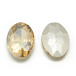 Pointed Back Glass Rhinestone Cabochons&nbsp;RGLA-T080-10x14mm-06