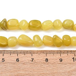 Natural Korea Olive Jade Nuggets Beads Strands&nbsp;G-T150-A02-01