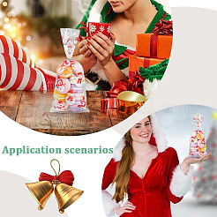 100Pcs Christmas Snowman Printed OPP Cellophane Candy Packaging Bags&nbsp;ABAG-GF0001-41B