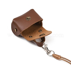 Mini PU Leather Headphone Bag Hanging Neck Pouches&nbsp;NJEW-G198-01A