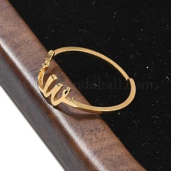 304 Stainless Steel Cuff Rings for Women&nbsp;RJEW-D285-01G-W