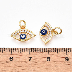 Brass Micro Pave Cubic Zirconia Charms&nbsp;KK-N257-21G