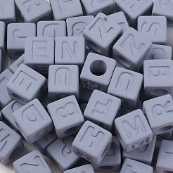 Rubberized Style Transparent Acrylic Beads&nbsp;OACR-K007-014C
