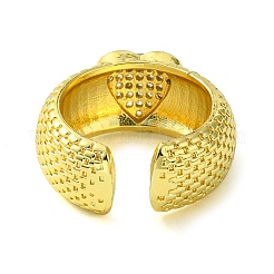 Brass Micro Pave Cubic Zirconia Open Cuff Ring&nbsp;RJEW-K256-15G