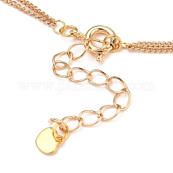 Brass Curb Chains Double Layer Necklaces&nbsp;NJEW-JN03122