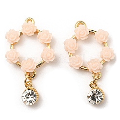 Resin Flower Garland Pendants&nbsp;ALRI-L050-03G