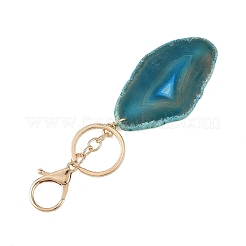 Natural Agate & 304 Stainless Steel Keychain&nbsp;KEYC-JKC01494