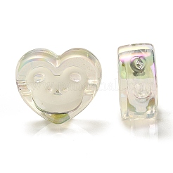UV Plating Rainbow Iridescent Acrylic Enamel Beads&nbsp;OACR-G012-12B