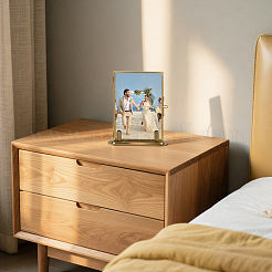 2Pcs Rectangle Brass Picture Photo Frame&nbsp;AJEW-WA0005-04A