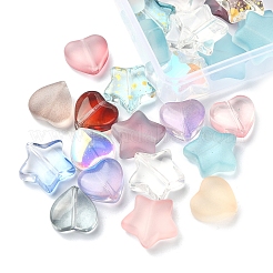 70Pcs Transparent and Frosted Glass Beads&nbsp;GLAA-FS0001-59