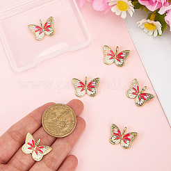 6Pcs Brass Enamel Pendants&nbsp;KK-BBC0021-65B