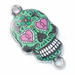 Halloween Theme Alloy Enamel Links Connectors&nbsp;X-ENAM-F140-02E-P