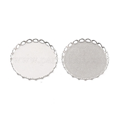 Non-Tarnish 316 Surgical Stainless Steel Cabochon Tray Settings&nbsp;X-STAS-I187-01D-P