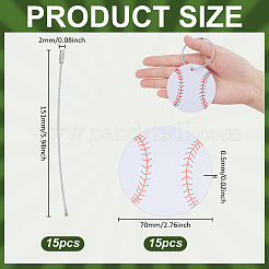 15Pcs Sports Balls PVC Luggage Tags&nbsp;AJEW-UN0002-70A