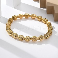 304 Stainless Steel Stretch Bangles for Women&nbsp;LS-BJEW-P315-02F-G