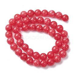 Natural White Jade Imitation Rhodonite Beads Strands&nbsp;X-G-I299-F15-8mm