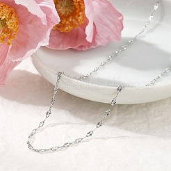 2MM 304 Stainless Steel Textured Dapped Chain Necklaces&nbsp;NJEW-T016-14P