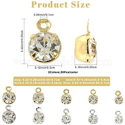 40Pcs 10 Styles Brass Pendants&nbsp;KK-FS0002-06