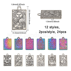 24Pcs 12 Style Rack Plating Alloy Pendants&nbsp;FIND-CA0006-69
