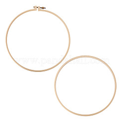 Plastic Imitation Bamboo Cross Stitch Embroidery Hoops&nbsp;TOOL-TADJ0001-03E