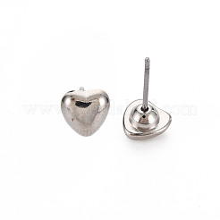 Heart Stud Earrings for Women&nbsp;EJEW-S213-02A-01S-RS