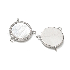 Brass Micro Pave Clear Cubic Zirconia Chandelier Component Links&nbsp;CU-CBA5585-03P-02