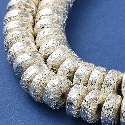 Electroplated Natural Lava Rock Beads Strands&nbsp;G-I360-A04-04
