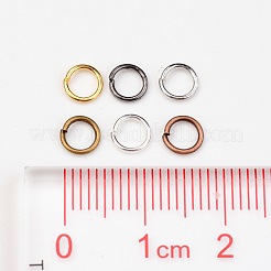 2300 pcs 6 Color Iron Open Jump Rings&nbsp;IFIN-X0025-5mm-NF-B