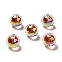 UV Plating Rainbow Iridescent Transparent Acrylic Beads&nbsp;OACR-A014-04
