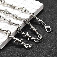 Alloy Barb Wire Necklaces&nbsp;NJEW-R254-01B-P